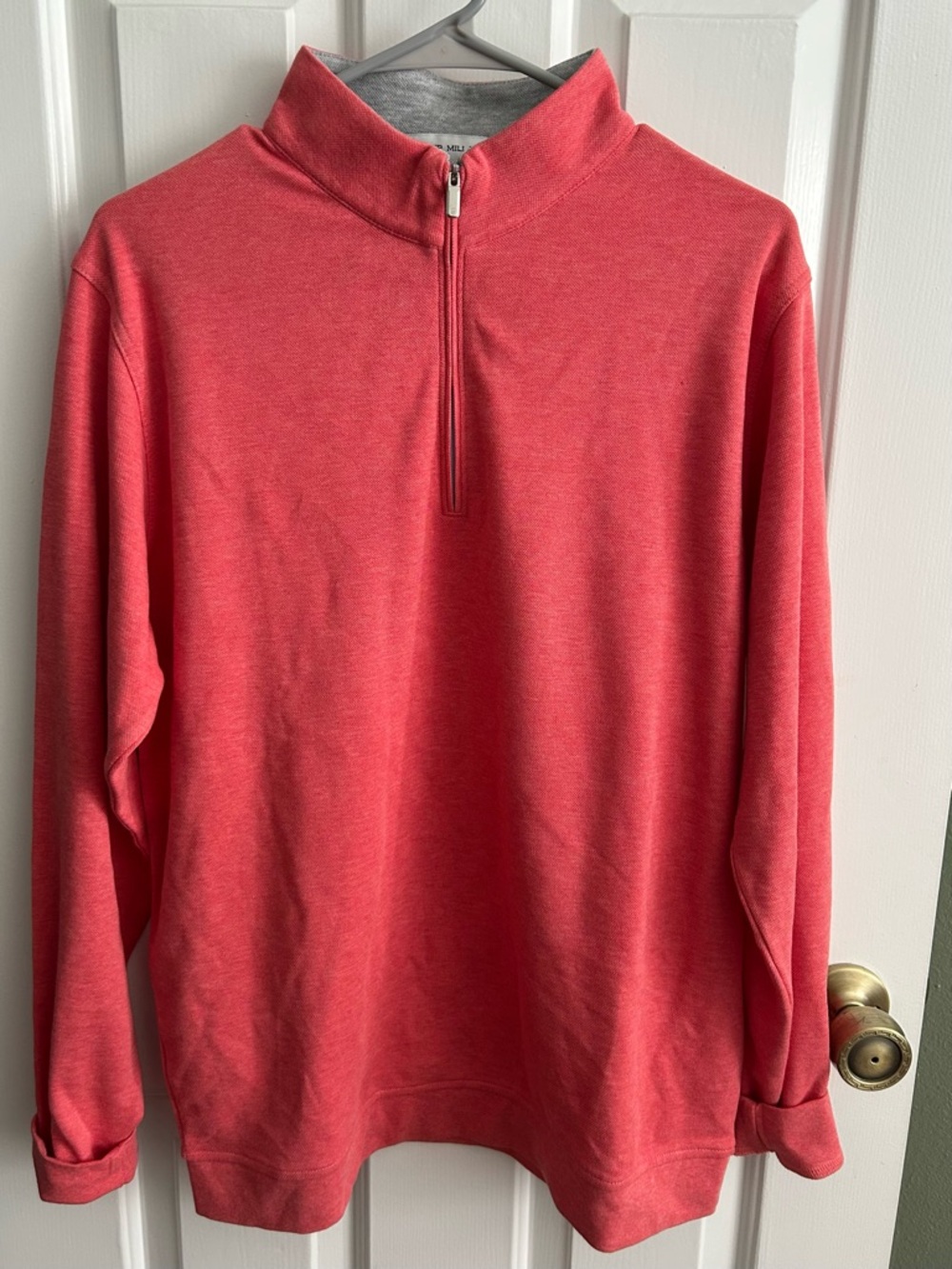 Peter Millar Coral Half-Zip Pullover Sweater